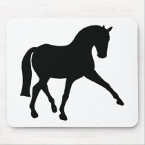 Dressage Half Pass Silhouette mousepads