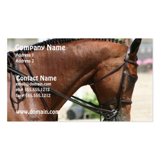 Dressage Horse Business Card (front side)
