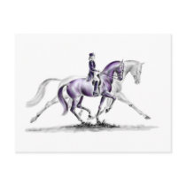 Dressage Horse Piaffe - Extended Trot postcards