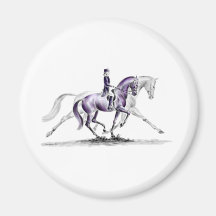 Dressage Horse Piaffe Trot Refrigerator Magnet