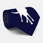 Dressage Horse Silhouette Dark Neck Tie