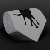 Dressage Horse Silhouette Neck Tie