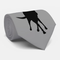 Dressage Horse Silhouette Neck Tie by SmilinEyesTreasures Dressage Horse Silhouette Neck Tie