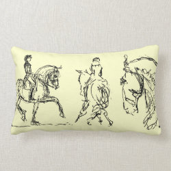 Dressage Horse Small Pillow