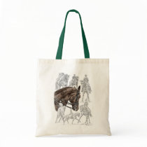 Dressage Horses in Collected Trot Canter Tote Bags