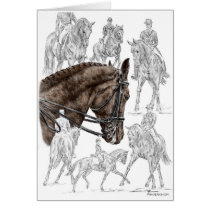 Dressage Horses in Collected Trot Canter Card