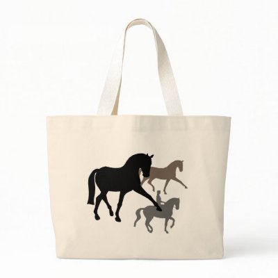 Dressage Horses Trio Tote Bags by dogsandhorses