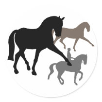 Dressage Horses Trio stickers by dogsandhorses Dressage Horses Trio stickers