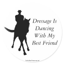 Dressage Is Dancing Best Friend Horse Sticker by SmilinEyesTreasures Dressage Is Dancing Best Friend Horse Sticker