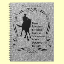 Dressage Is Horse Rider Silhouette Notebook notebooks