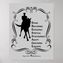 Dressage Is Horse Rider Silhouette Poster