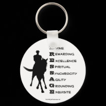 Dressage Is Horse Silhouette Keychain Keyring