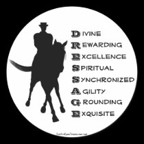 Dressage Is Horse Silhouette Sticker Label