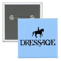Dressage (Pirate Style Text w/ Piaffe)) Pinback Button