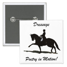 Dressage - Poetry in Motion Horse Button