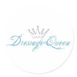 Dressage Queen Round Sticker