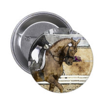 Dressage Rider Pinback Button