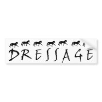 Dressage (text and horses) bumper stickers by dogsandhorses Dressage (text and horses) bumper stickers
