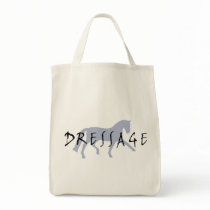 Dressage Trot w/ Text (blue) bags by dogsandhorses Dressage Trot w/ Text (blue) bags