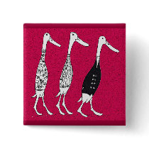 Dressed ducks buttons by Annaart Dressed ducks buttons