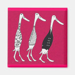 Dressed ducks refrigerator magnets