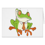 Dressed Up Frog Greeting Card