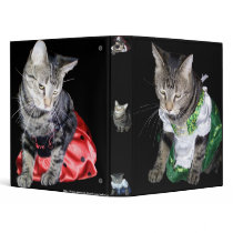 Dressed-up Tabby Cat Binder by TraceElements Dressed-up Tabby Cat Binder