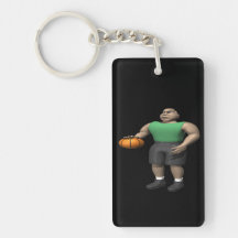 Dribble 2 rectangle acrylic keychains