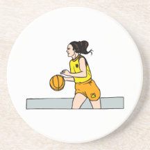 Dribble girl drink coasters