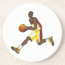 dribble the ball beverage coasters