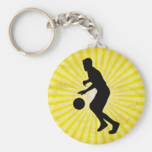 Dribbling Basketball Key Chains