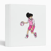 Dribbling girl 3 ring binders