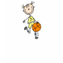 Dribbling Girl Basketball Shirt