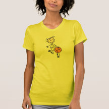 Dribbling Girl Basketball Shirt