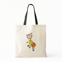 Dribbling Girl Basketball Tshirts and Gifts bags by stick_figures Dribbling Girl Basketball Tshirts and Gifts bags