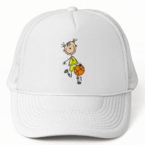 Dribbling Girl Basketball Tshirts and Gifts hats by stick_figures Dribbling Girl Basketball Tshirts and Gifts hats