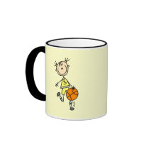Dribbling Girl Basketball Tshirts and Gifts Mugs