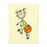 Dribbling Girl Basketball Tshirts and Gifts Postcard