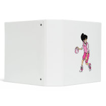 Dribbling girl 3 ring binder