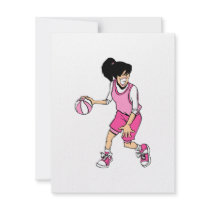 Dribbling girl custom invite