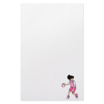 Dribbling girl stationery design