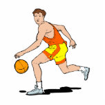 dribbling man basketball cut out
