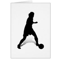 Dribbling Striker Greeting Card