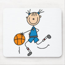 Dribbling The Basketball Mousepad by stick_figures Dribbling The Basketball Mousepad