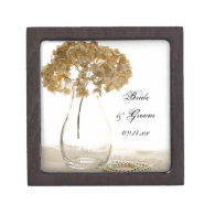 Dried Hydrangea Wedding Gift Box Premium Jewelry Box