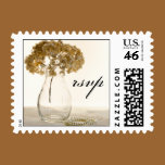 Dried Hydrangea Wedding RSVP Postage Stamp stamps