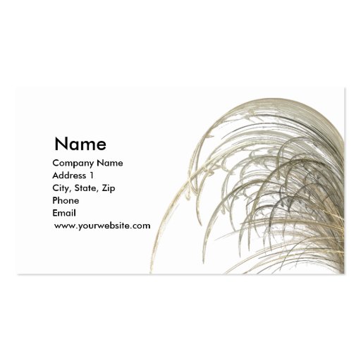 Dried Prairie Grass Business Cards (front side)