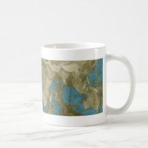 Dried World Map Mugs