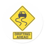 Drifting Ahead Stickers