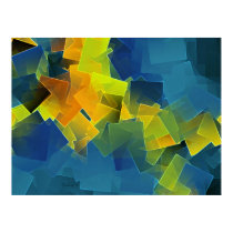 Drifting planes - colorful abstract art print